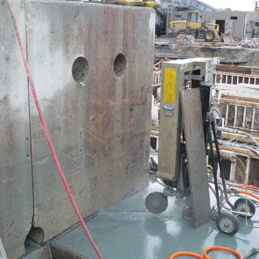 Trennschnitt Betonfundament